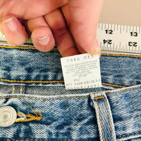 Vintage Levi’s 505 Jeans 36x30 Mens Made In USA Blue Denim Black Batwing 90’s - Picture 5 of 8